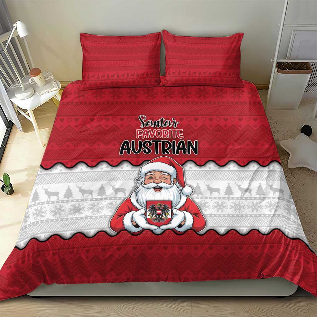 Austria Christmas Bedding Set Santa Is Favorite Austrian - Wonder Print Shop