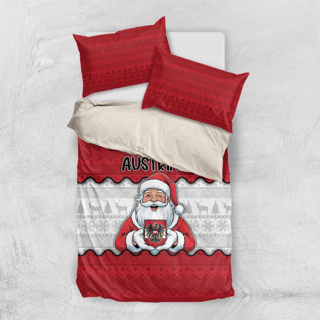Austria Christmas Bedding Set Santa Is Favorite Austrian - Wonder Print Shop