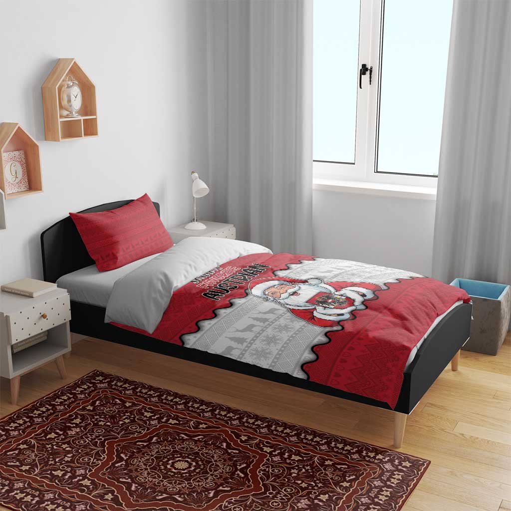 Austria Christmas Bedding Set Santa Is Favorite Austrian - Wonder Print Shop