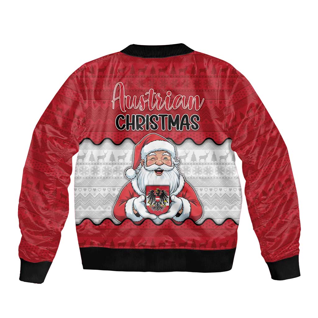 Austria Christmas Bomber Jacket Santa Is Favorite Austrian - Wonder Print Shop