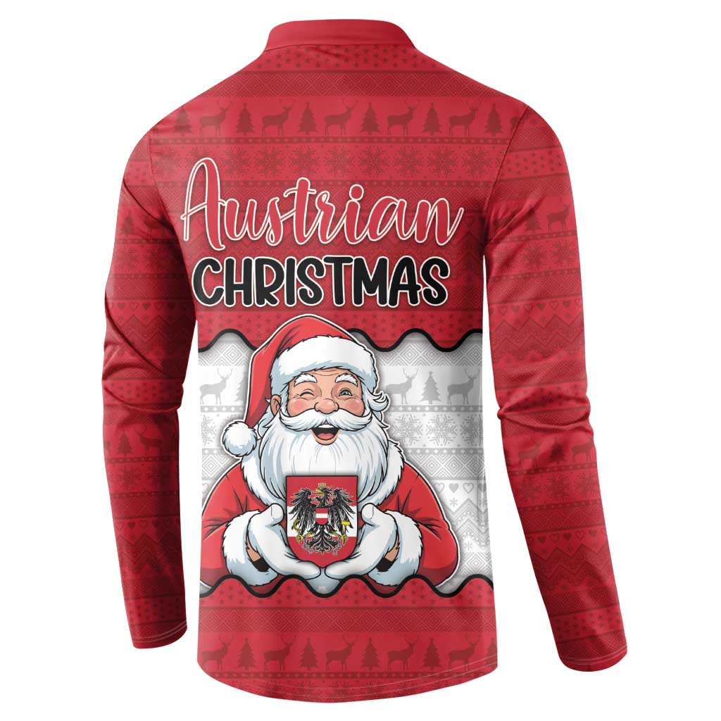 Austria Christmas Button Sweatshirt Santa Is Favorite Austrian - Wonder Print Shop