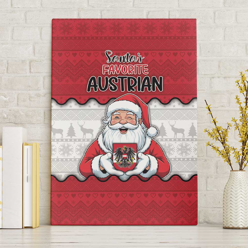 Austria Christmas Canvas Wall Art Santa Is Favorite Austrian - Wonder Print Shop