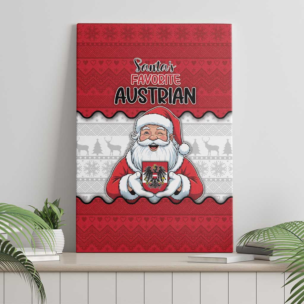 Austria Christmas Canvas Wall Art Santa Is Favorite Austrian - Wonder Print Shop