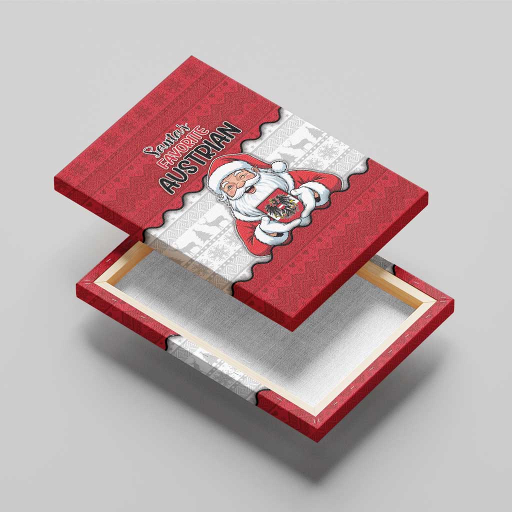 Austria Christmas Canvas Wall Art Santa Is Favorite Austrian - Wonder Print Shop
