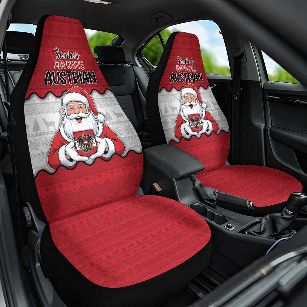 Austria Christmas Car Seat Cover Santa Is Favorite Austrian - Wonder Print Shop