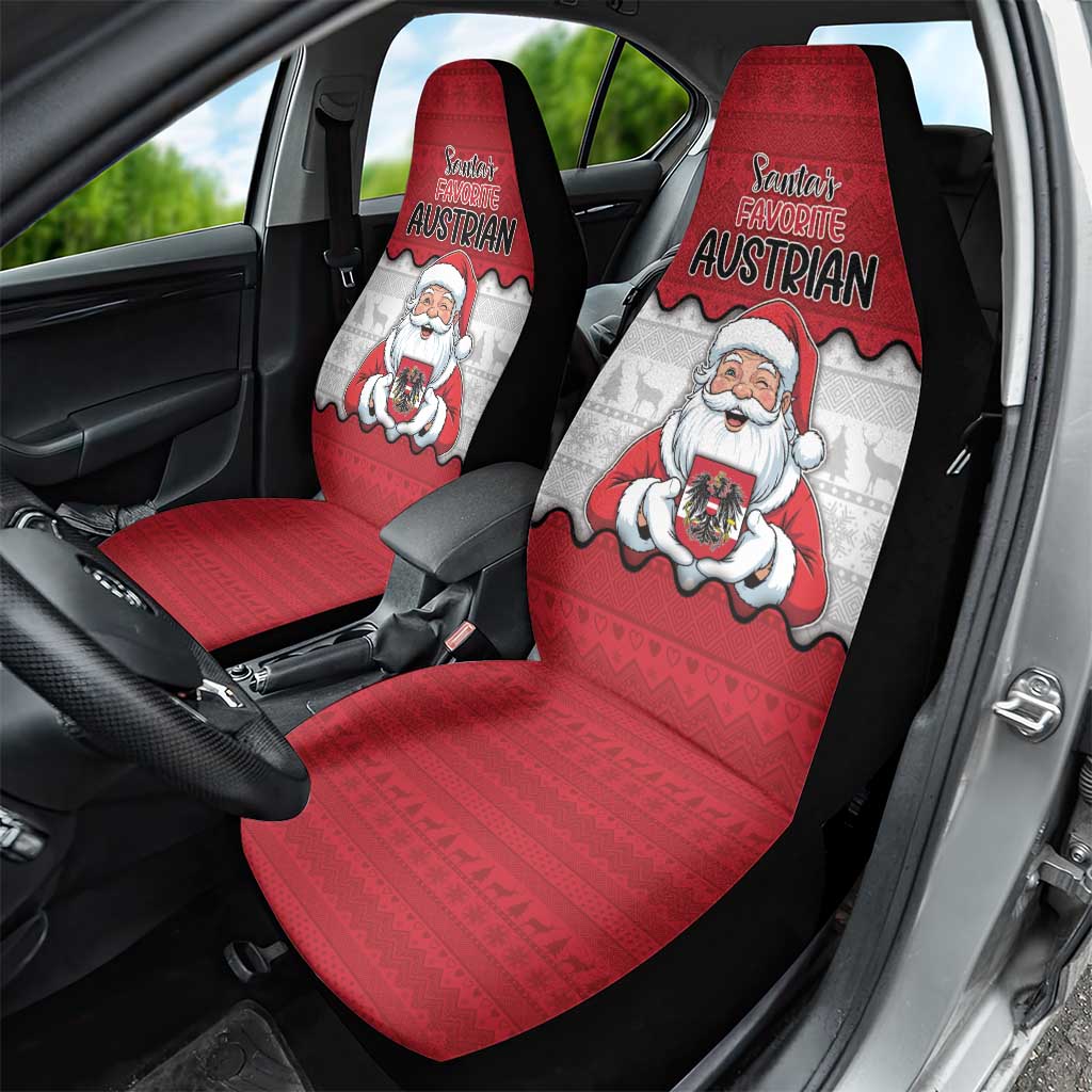 Austria Christmas Car Seat Cover Santa Is Favorite Austrian - Wonder Print Shop