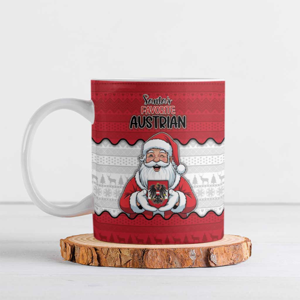 Austria Christmas Ceramic Mug Santa Is Favorite Austrian - Wonder Print Shop