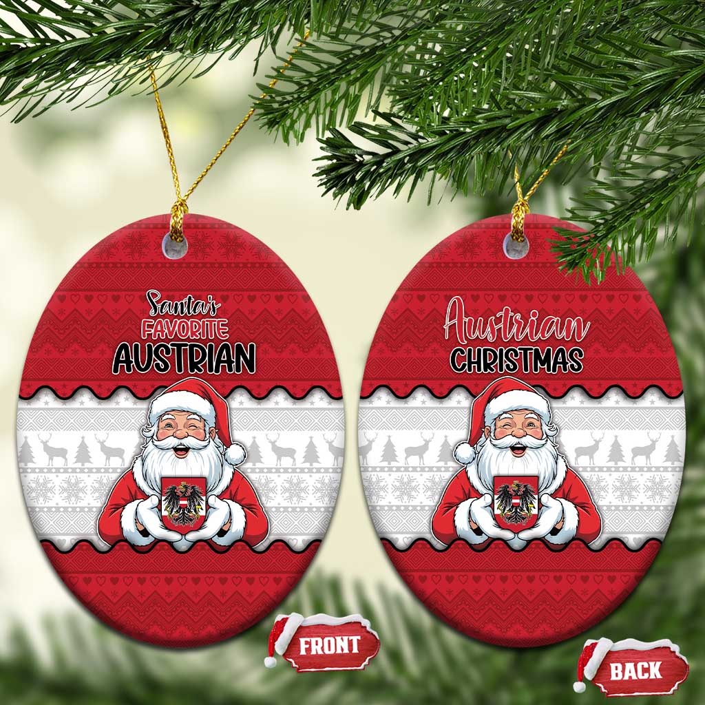 Austria Christmas Ceramic Ornament Santa Is Favorite Austrian - Wonder Print Shop