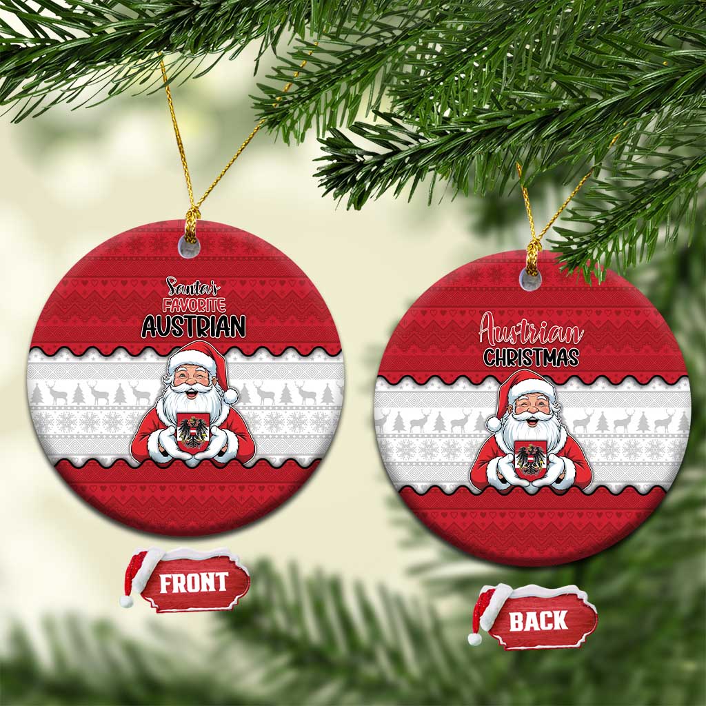 Austria Christmas Ceramic Ornament Santa Is Favorite Austrian - Wonder Print Shop