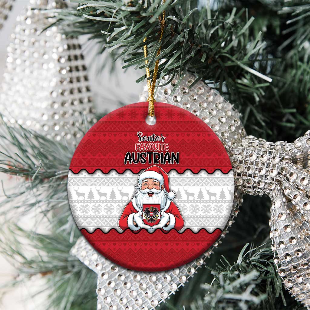 Austria Christmas Ceramic Ornament Santa Is Favorite Austrian - Wonder Print Shop
