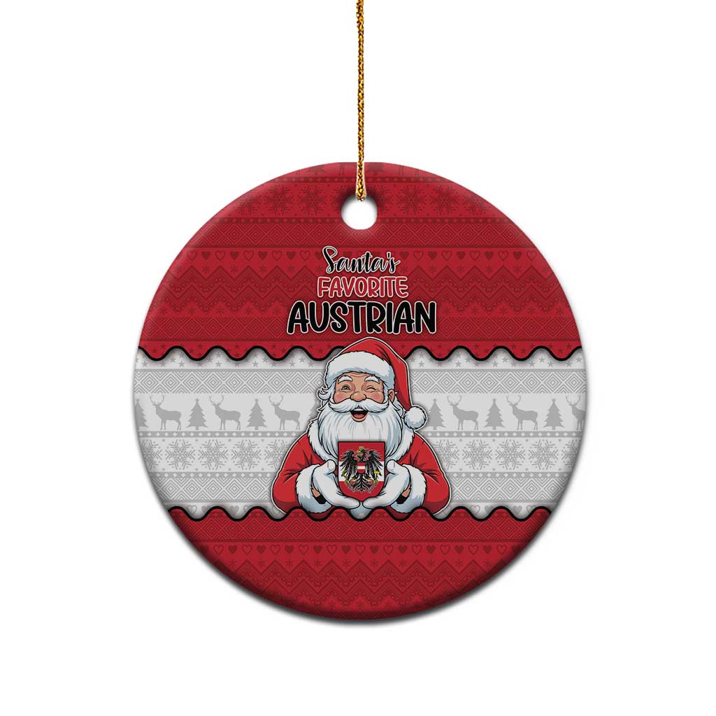 Austria Christmas Ceramic Ornament Santa Is Favorite Austrian - Wonder Print Shop