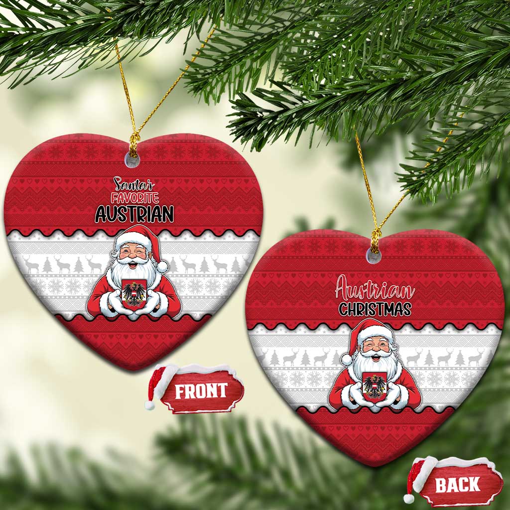 Austria Christmas Ceramic Ornament Santa Is Favorite Austrian - Wonder Print Shop