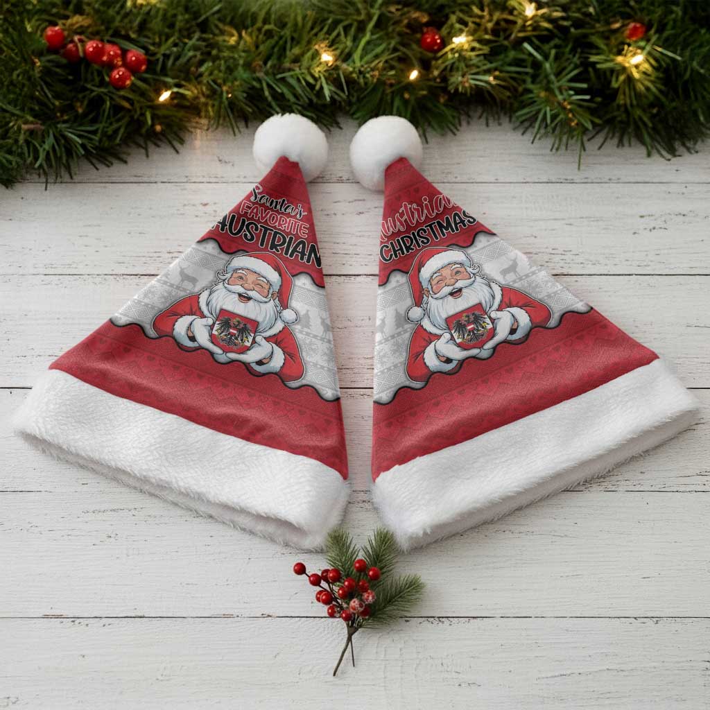Austria Christmas Santa Hat Santa Is Favorite Austrian - Wonder Print Shop