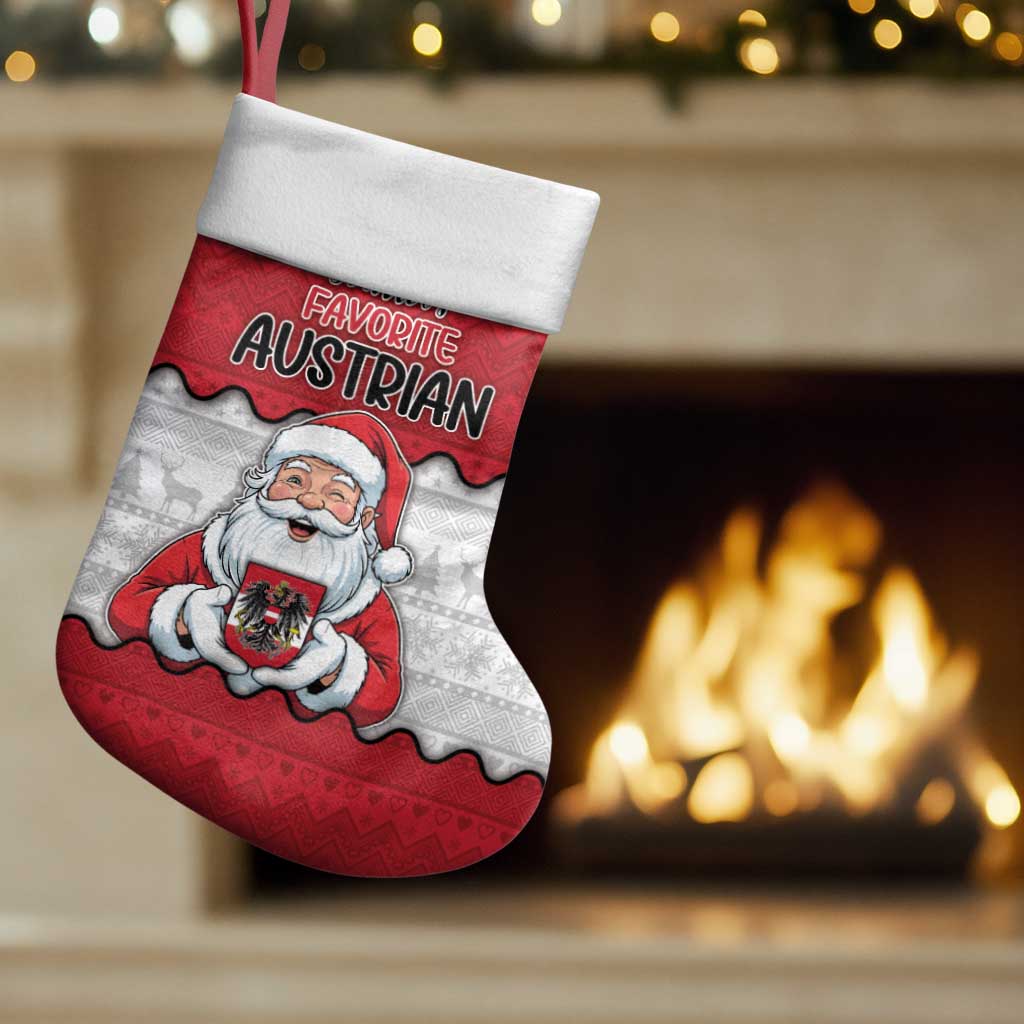 Austria Christmas Stocking Santa Is Favorite Austrian - Wonder Print Shop