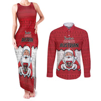 Austria Christmas Couples Matching Tank Maxi Dress and Long Sleeve Button Shirt Santa Is Favorite Austrian - Wonder Print Shop