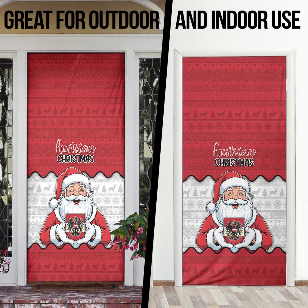 Austria Christmas Door Cover Santa Is Favorite Austrian - Wonder Print Shop