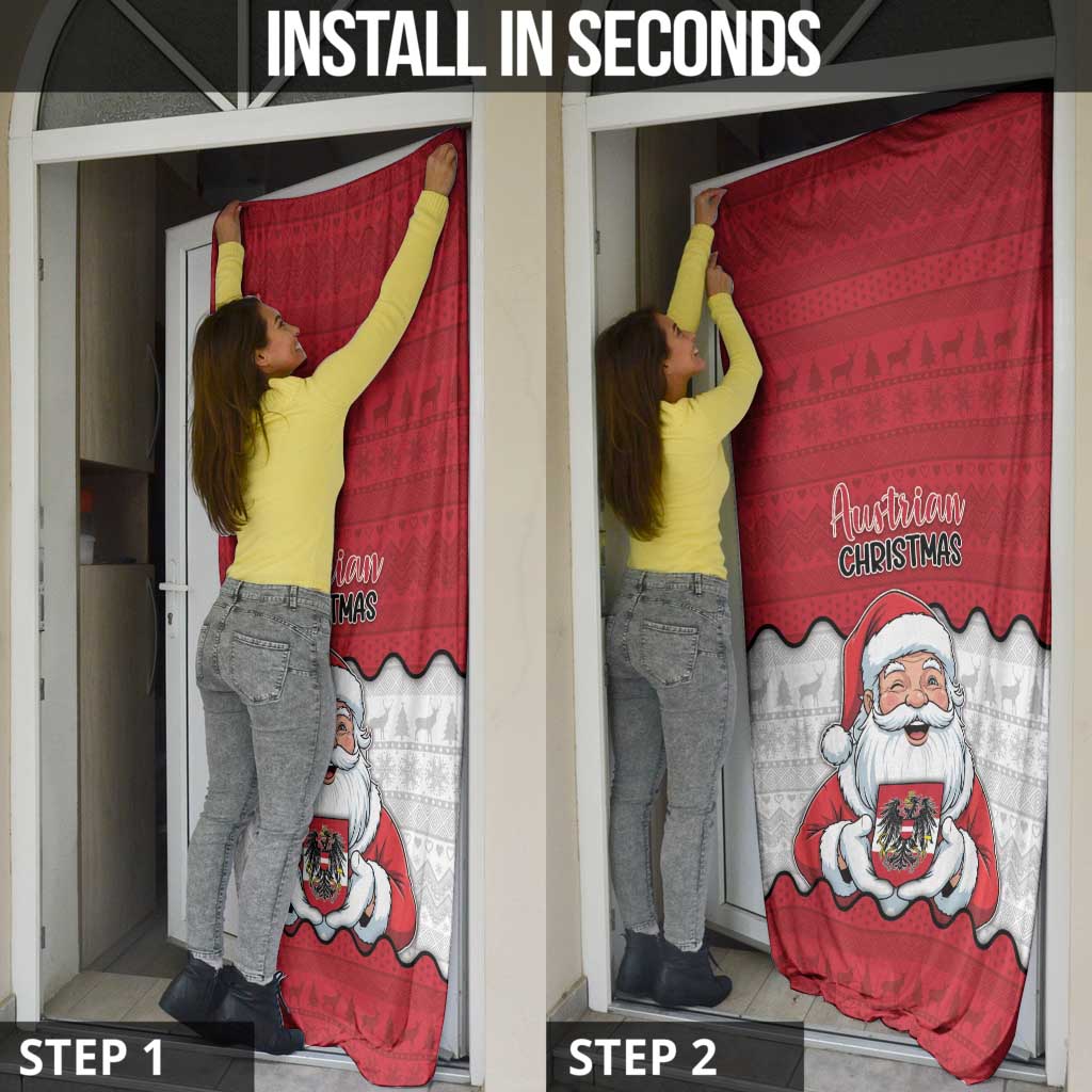 Austria Christmas Door Cover Santa Is Favorite Austrian - Wonder Print Shop