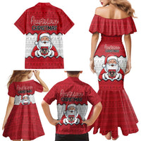 Austria Christmas Family Matching Mermaid Dress and Hawaiian Shirt Santa Is Favorite Austrian - Wonder Print Shop