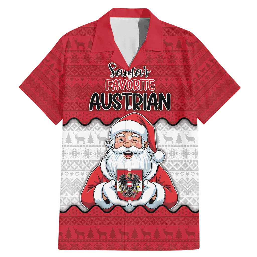 Austria Christmas Family Matching Mermaid Dress and Hawaiian Shirt Santa Is Favorite Austrian - Wonder Print Shop