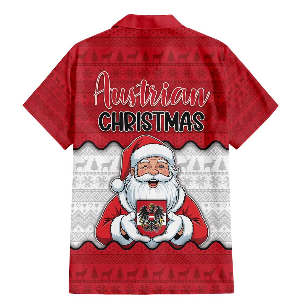 Austria Christmas Family Matching Mermaid Dress and Hawaiian Shirt Santa Is Favorite Austrian - Wonder Print Shop