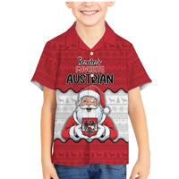 Austria Christmas Family Matching Mermaid Dress and Hawaiian Shirt Santa Is Favorite Austrian - Wonder Print Shop