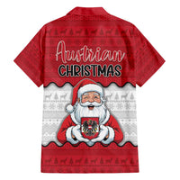 Austria Christmas Family Matching Off Shoulder Short Dress and Hawaiian Shirt Santa Is Favorite Austrian - Wonder Print Shop