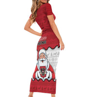 Austria Christmas Family Matching Short Sleeve Bodycon Dress and Hawaiian Shirt Santa Is Favorite Austrian - Wonder Print Shop