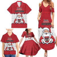 Austria Christmas Family Matching Summer Maxi Dress and Hawaiian Shirt Santa Is Favorite Austrian - Wonder Print Shop