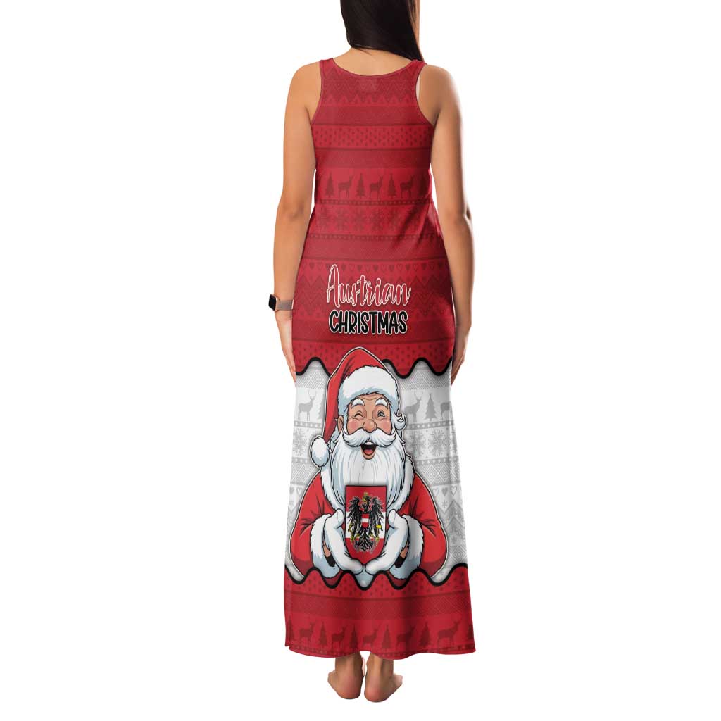 Austria Christmas Family Matching Tank Maxi Dress and Hawaiian Shirt Santa Is Favorite Austrian - Wonder Print Shop