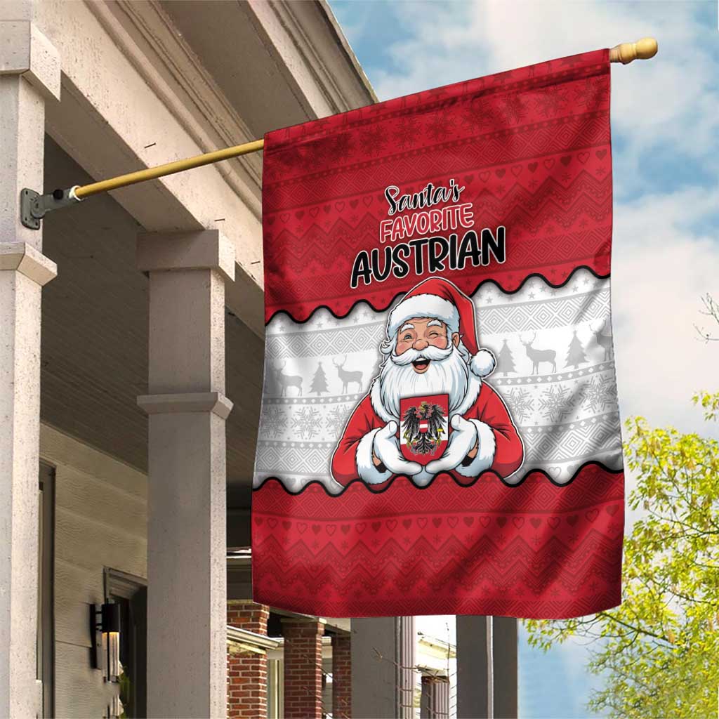 Austria Christmas Garden Flag Santa Is Favorite Austrian - Wonder Print Shop