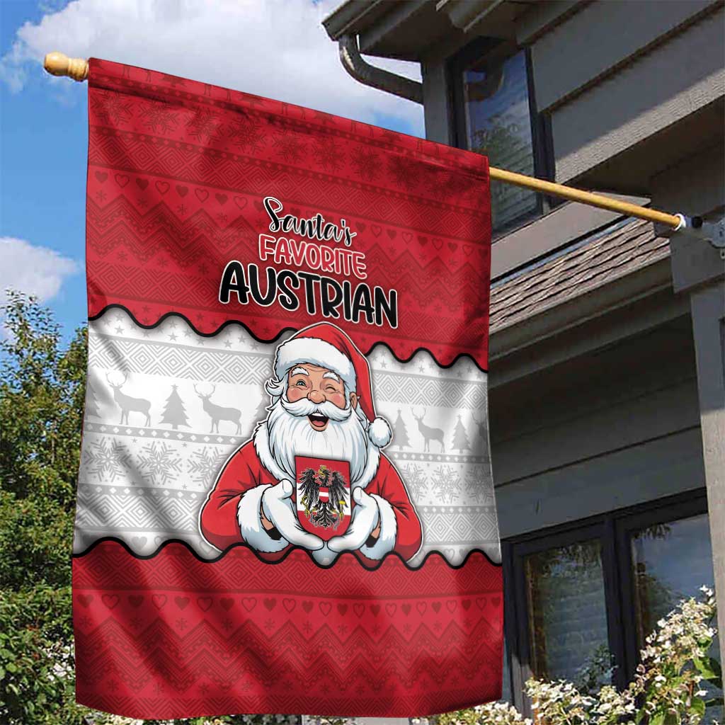 Austria Christmas Garden Flag Santa Is Favorite Austrian - Wonder Print Shop