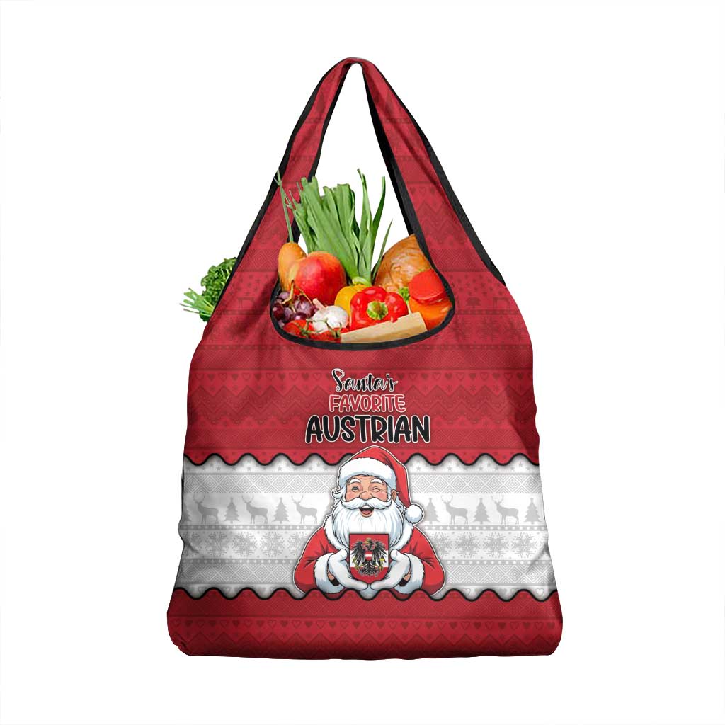 Austria Christmas Grocery Bag Santa Is Favorite Austrian - Wonder Print Shop