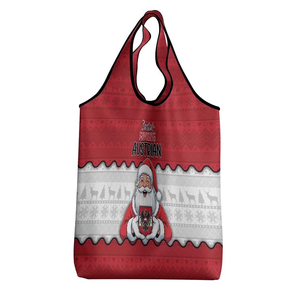 Austria Christmas Grocery Bag Santa Is Favorite Austrian - Wonder Print Shop