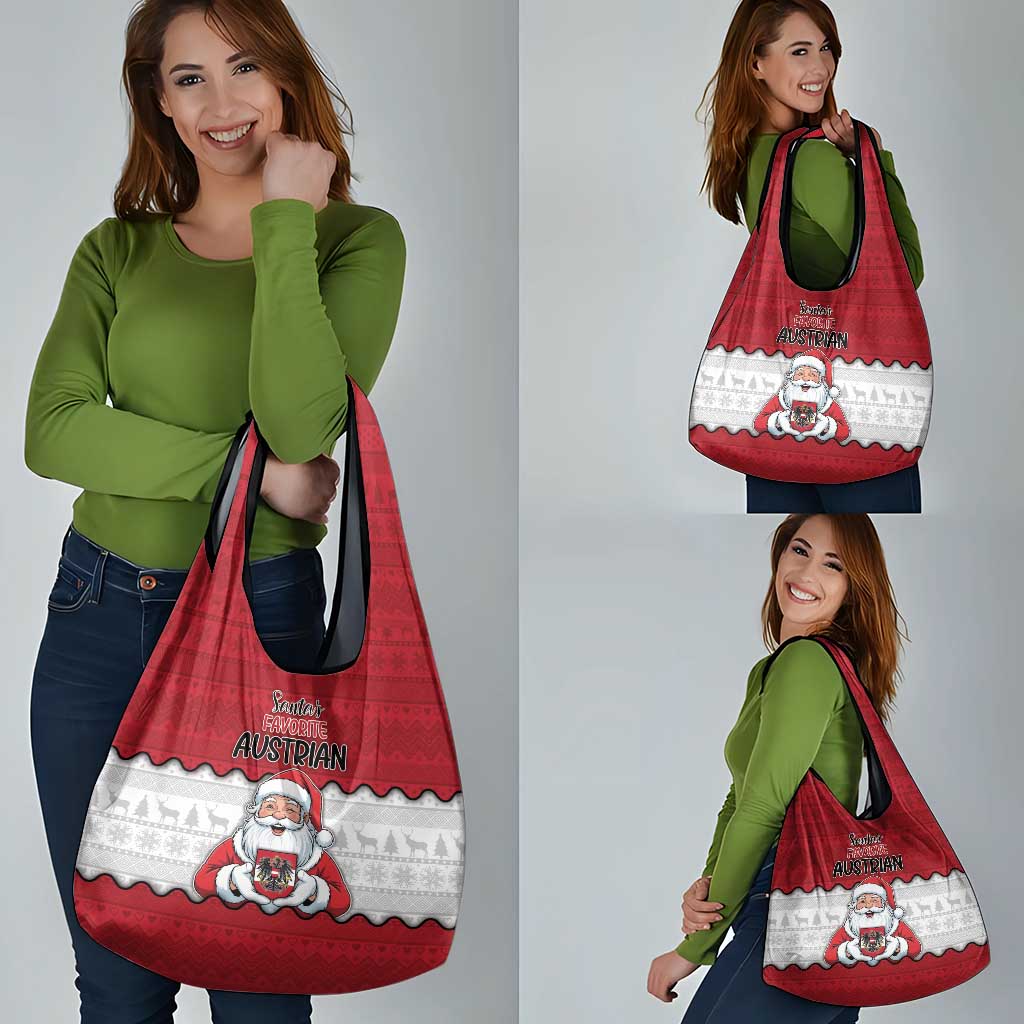 Austria Christmas Grocery Bag Santa Is Favorite Austrian - Wonder Print Shop