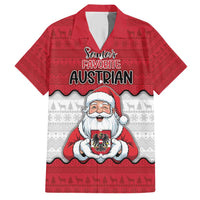 Austria Christmas Hawaiian Shirt Santa Is Favorite Austrian - Wonder Print Shop