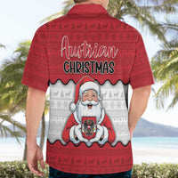 Austria Christmas Hawaiian Shirt Santa Is Favorite Austrian - Wonder Print Shop