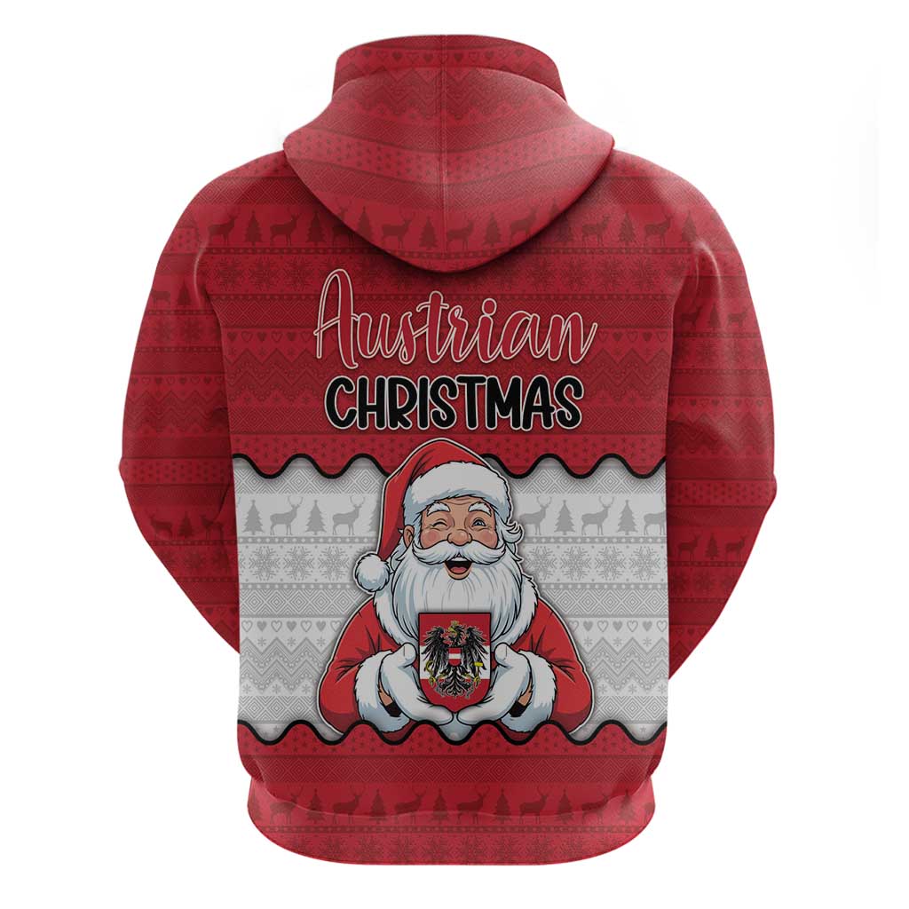 Austria Christmas Hoodie Santa Is Favorite Austrian - Wonder Print Shop