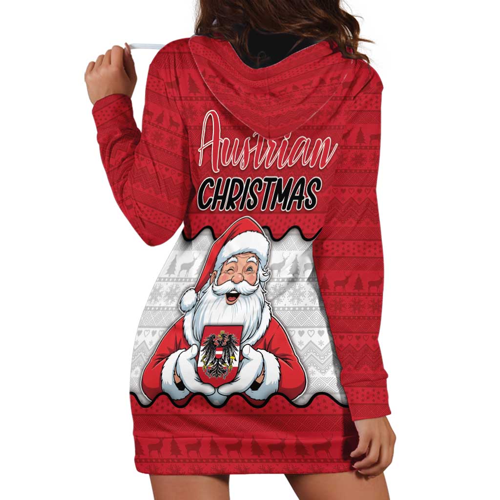 Austria Christmas Hoodie Dress Santa Is Favorite Austrian - Wonder Print Shop