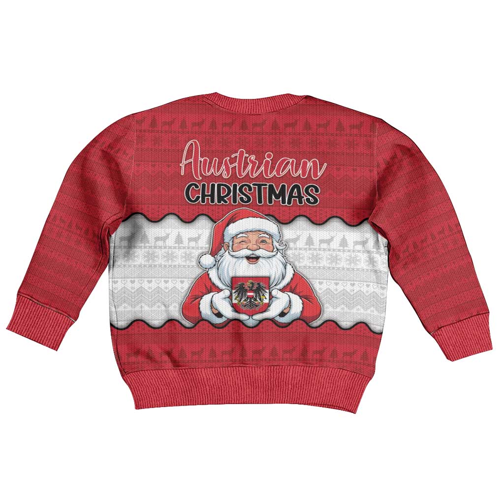 Austria Christmas Kid Ugly Christmas Sweater Santa Is Favorite Austrian - Wonder Print Shop