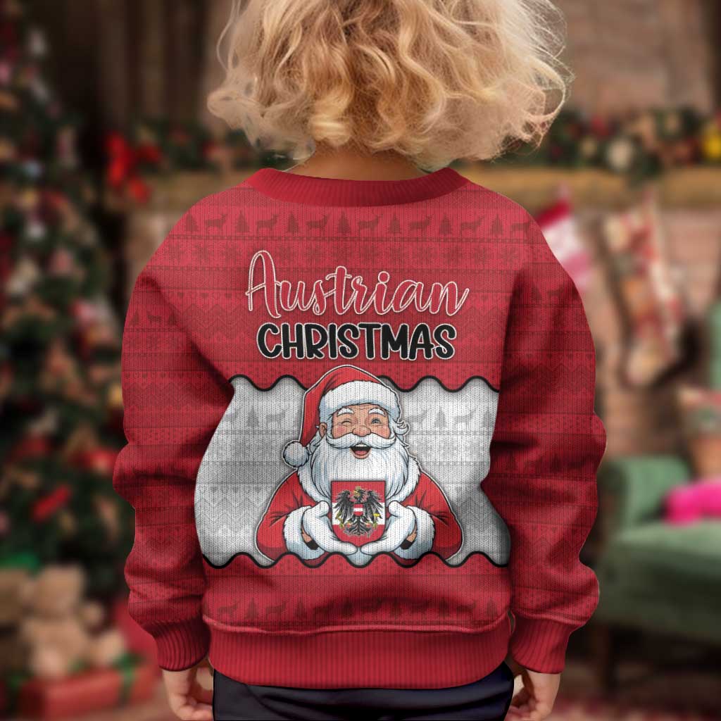 Austria Christmas Kid Ugly Christmas Sweater Santa Is Favorite Austrian - Wonder Print Shop