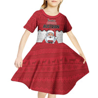 Austria Christmas Kid Short Sleeve Dress Santa Is Favorite Austrian - Wonder Print Shop