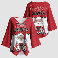 Austria Christmas Kimono Sleeve Blouse Santa Is Favorite Austrian - Wonder Print Shop