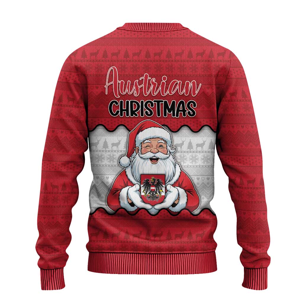 Austria Christmas Ugly Christmas Sweater Santa Is Favorite Austrian - Wonder Print Shop