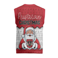 Austria Christmas Knitted V-Neck Vest Santa Is Favorite Austrian - Wonder Print Shop