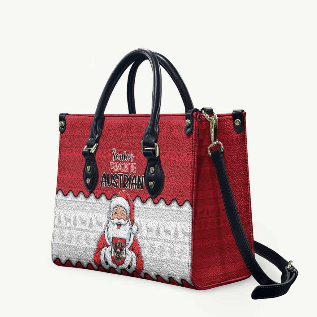 Austria Christmas Leather Bag Santa Is Favorite Austrian - Wonder Print Shop