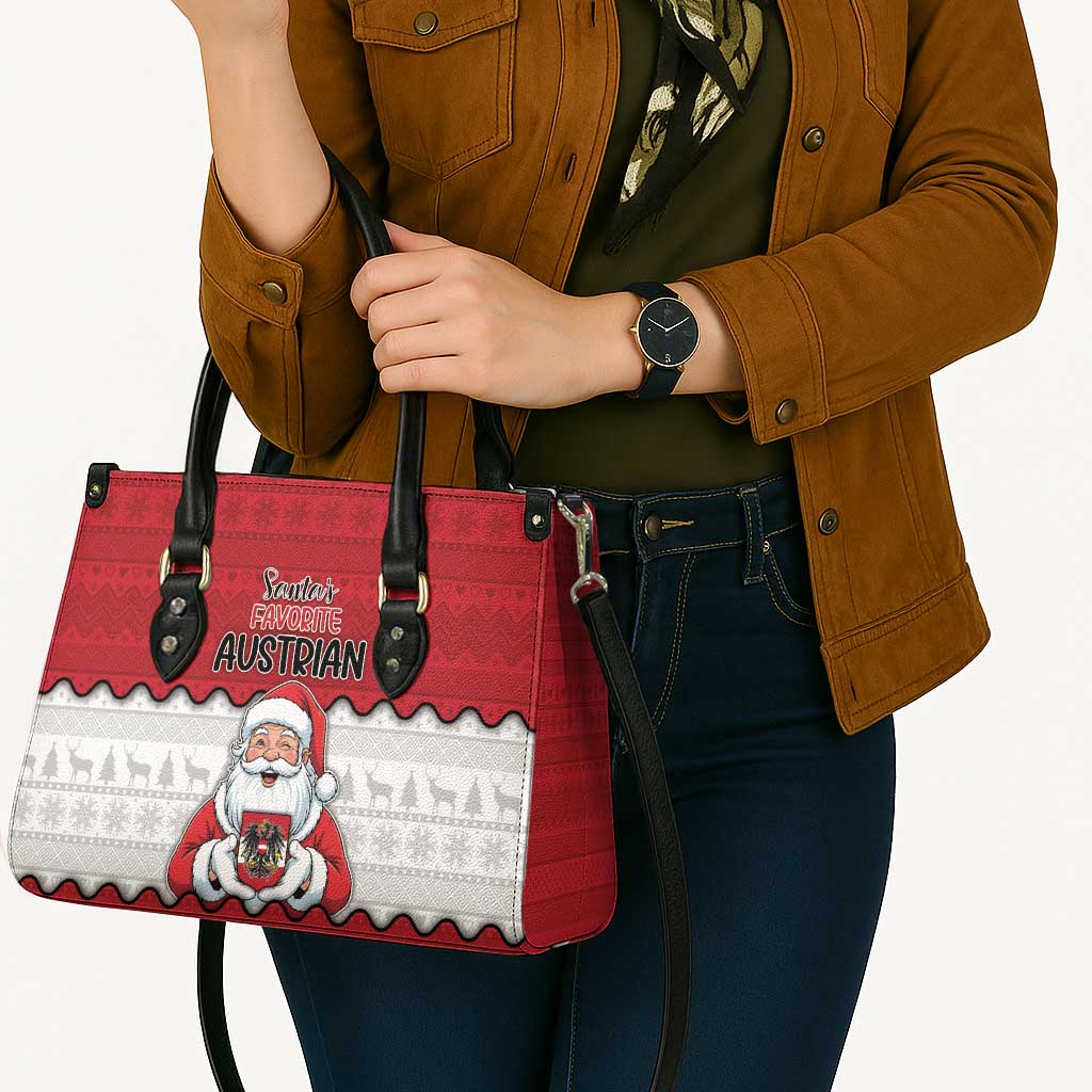 Austria Christmas Leather Bag Santa Is Favorite Austrian - Wonder Print Shop