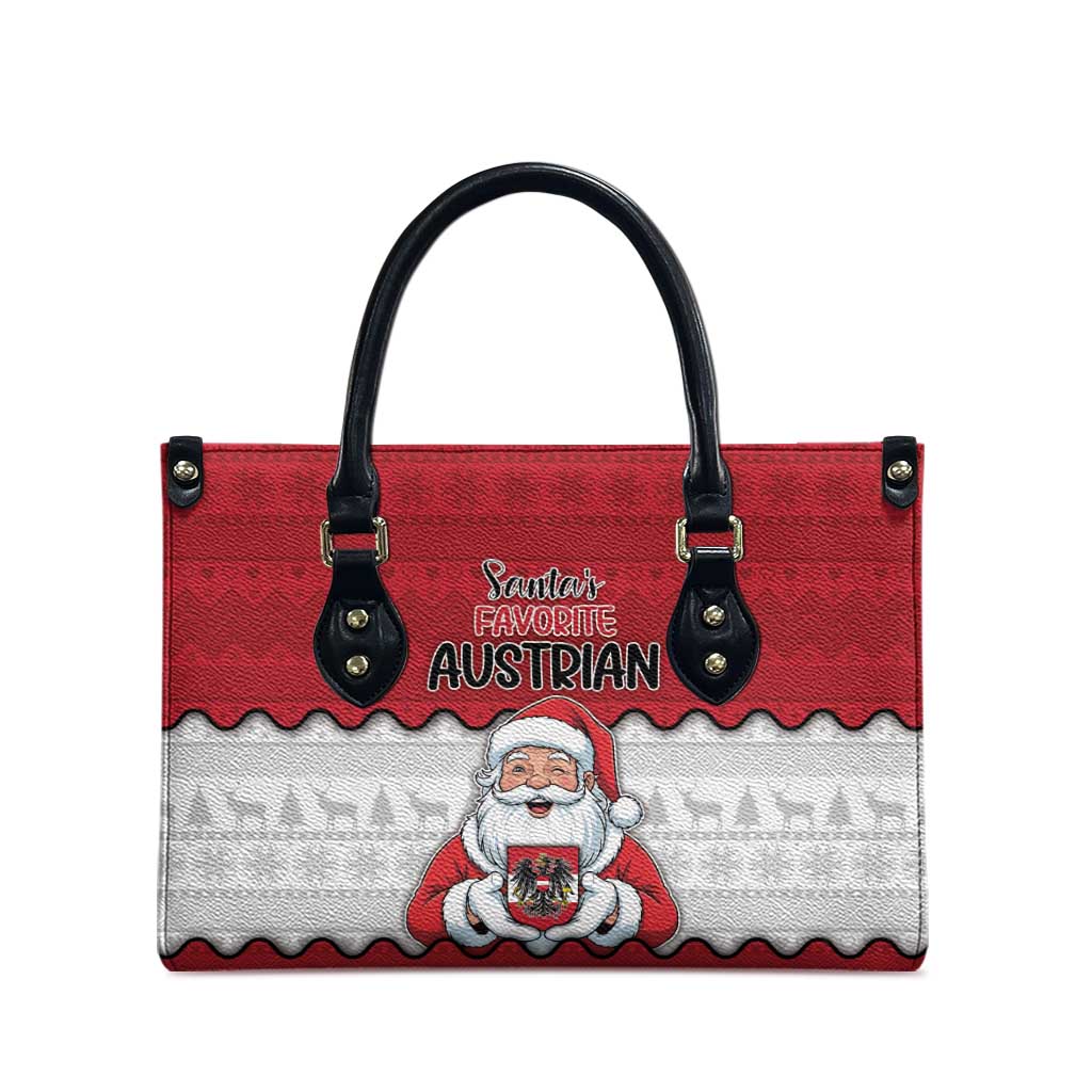 Austria Christmas Leather Bag Santa Is Favorite Austrian - Wonder Print Shop