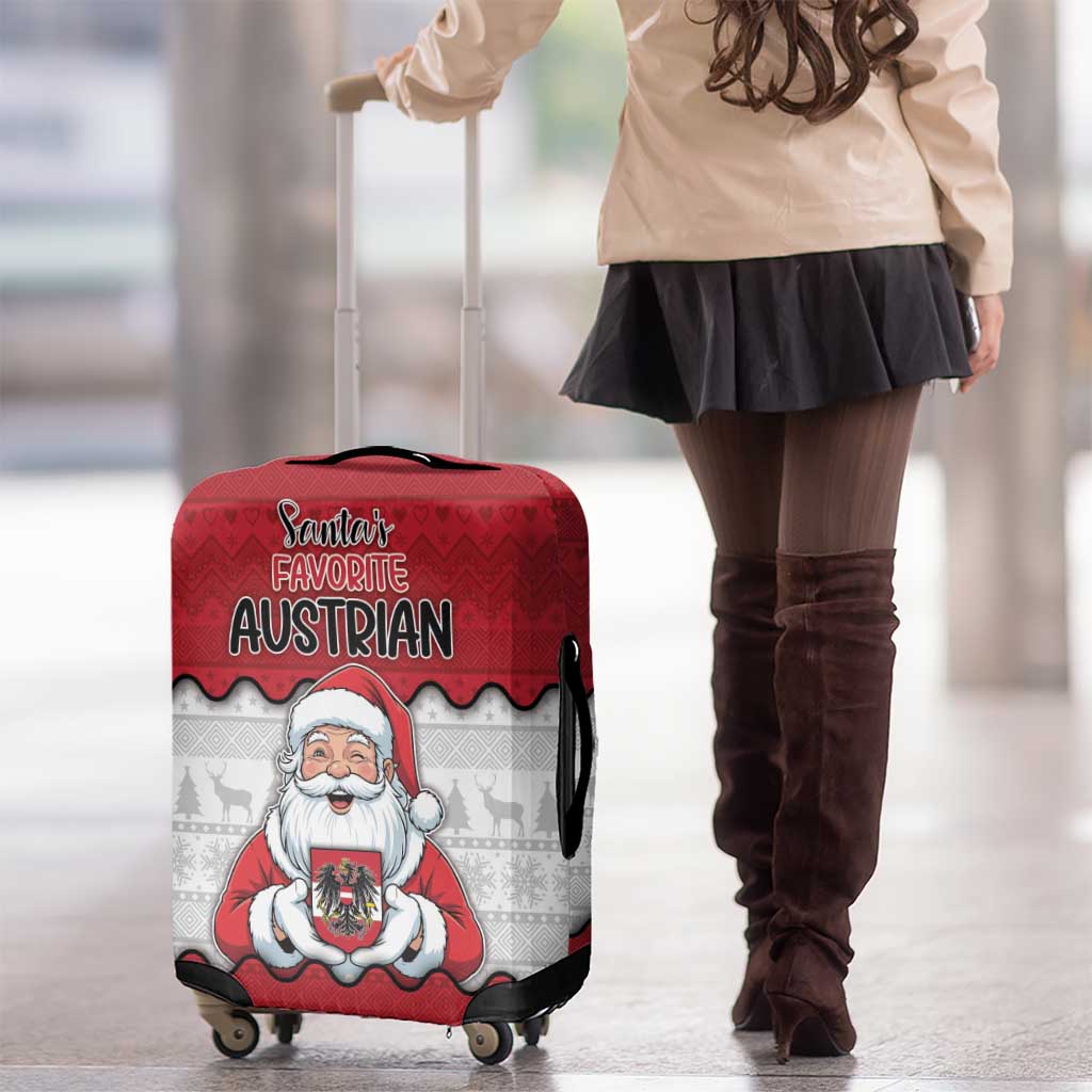 Austria Christmas Luggage Cover Santa Is Favorite Austrian - Wonder Print Shop
