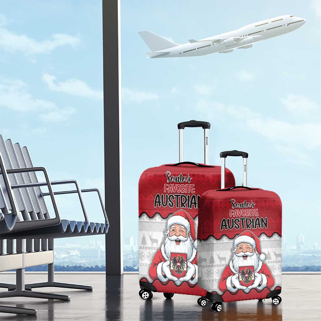 Austria Christmas Luggage Cover Santa Is Favorite Austrian - Wonder Print Shop