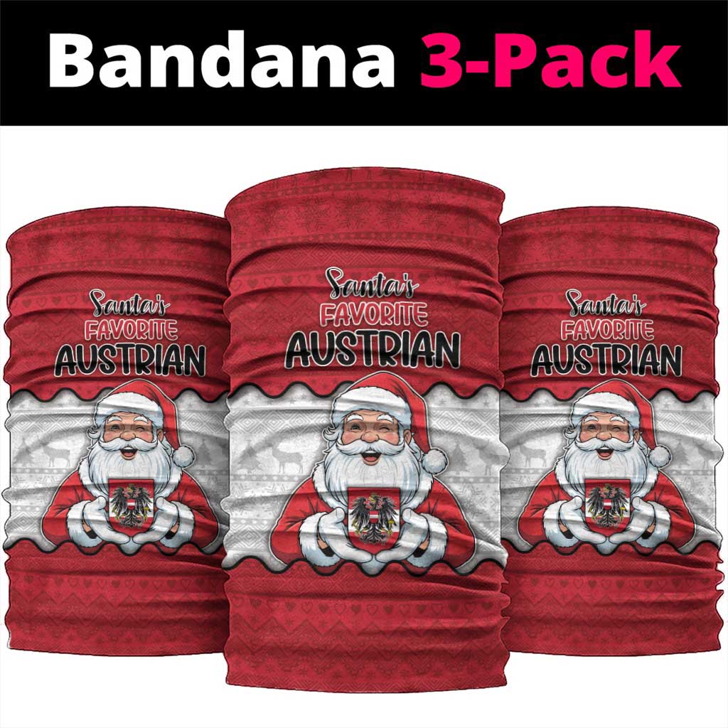 Austria Christmas Neck Gaiter Santa Is Favorite Austrian - Wonder Print Shop